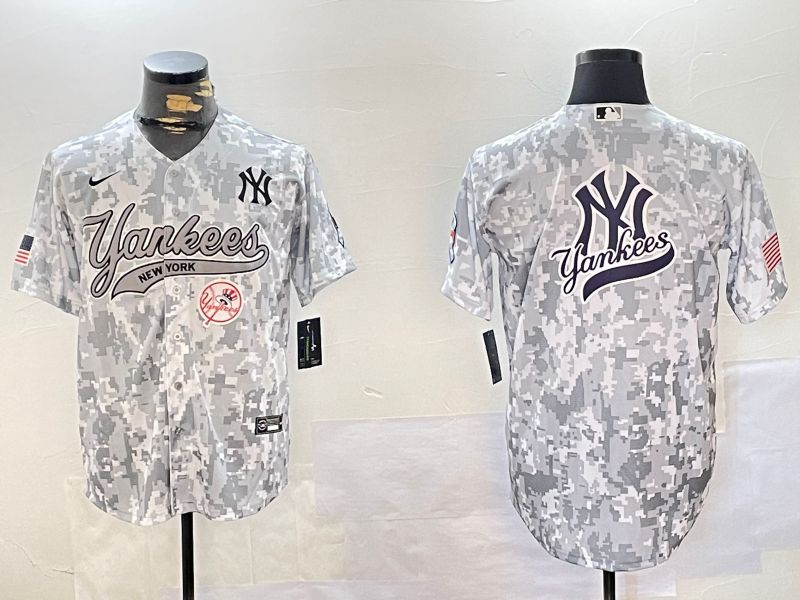 Men New York Yankees Blank Camo Joint Name 2024 Nike MLB Jersey style 11